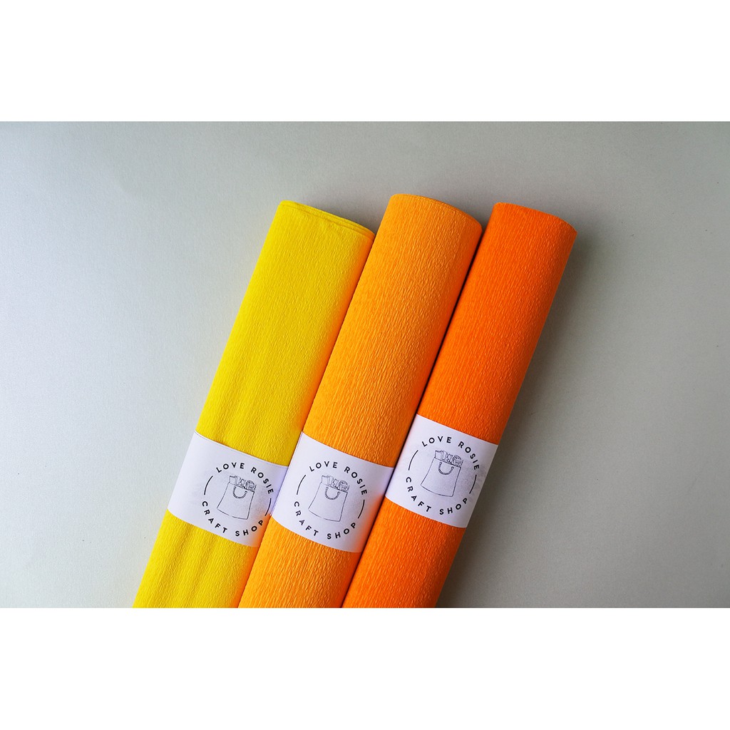 Italian Crepe Paper 60g Yellow / Orange Palette (from Italy) Shopee