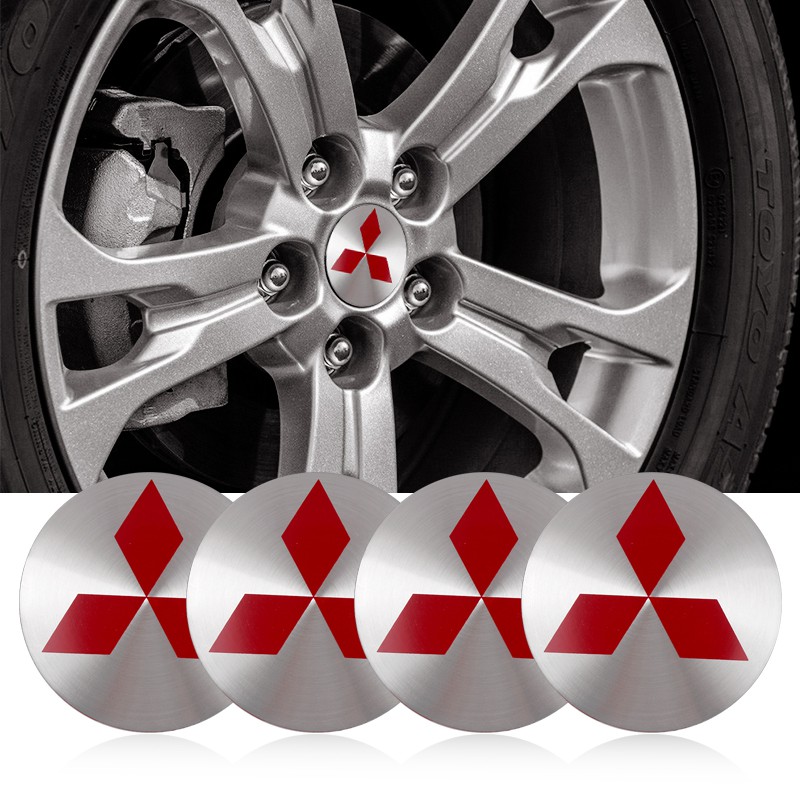 Mitsubishi Car Styling 4pcs Car Wheel Center Hub Caps Cover Rim Sticker