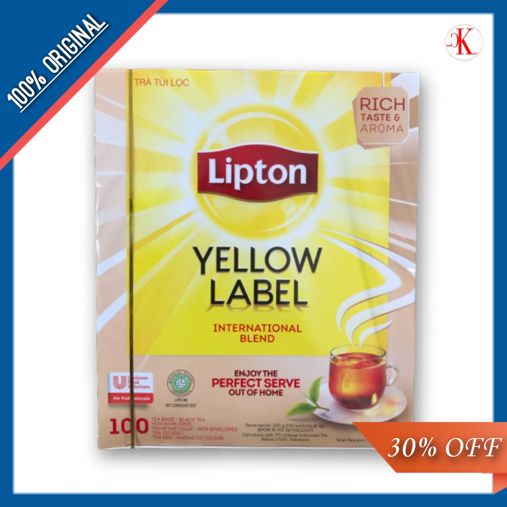 LIPTON YELLOW LABEL TEA 100 BAGS BLACK TEA Shopee Philippines
