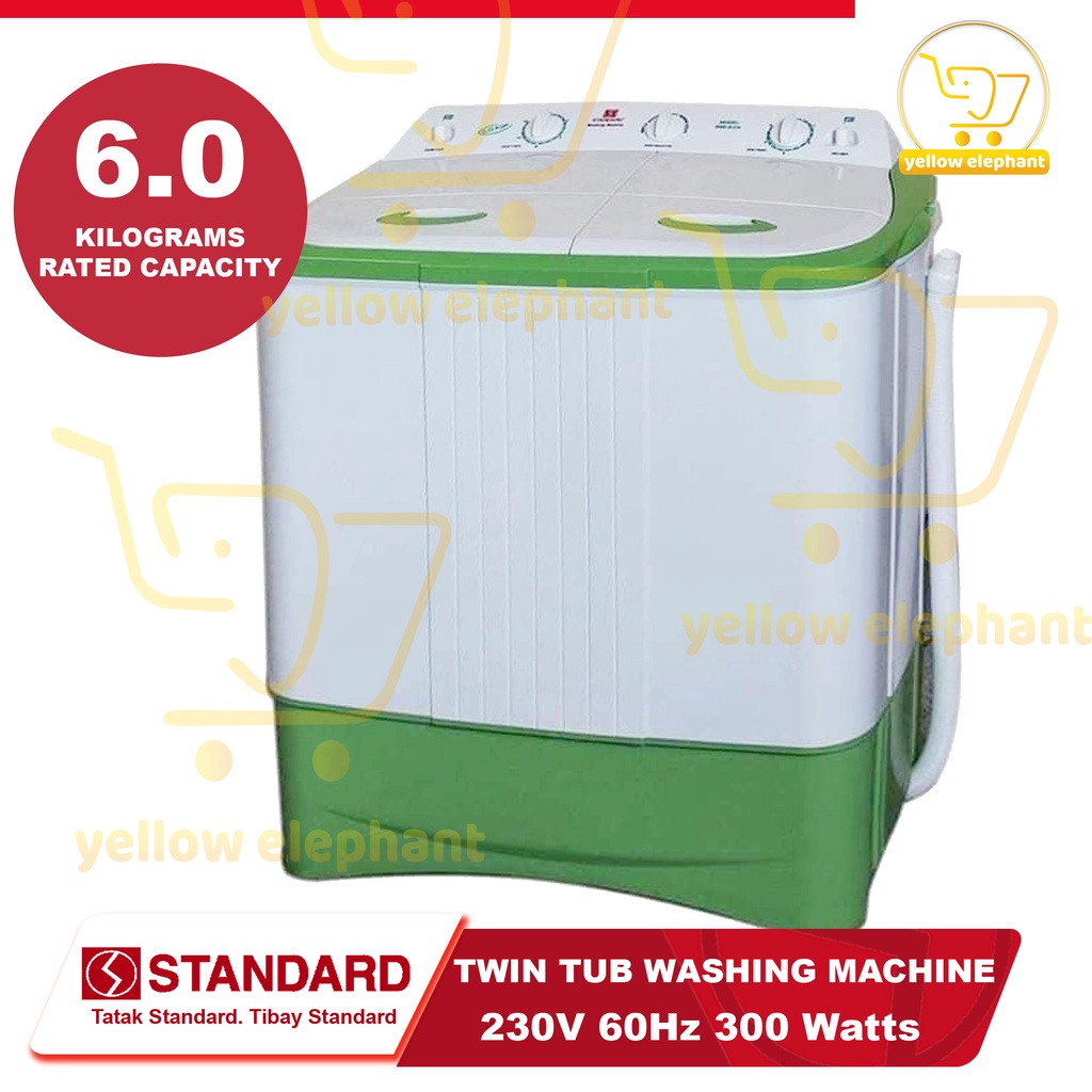 STANDARD Washing Machine / Twin Tub 230V 300W Shopee Philippines