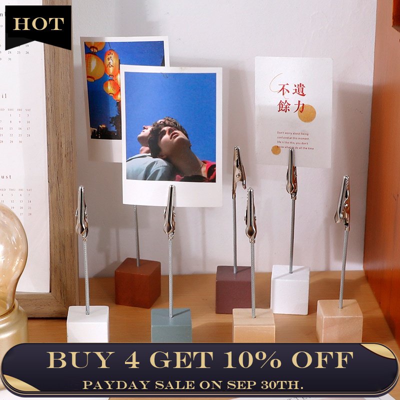 HGJ224 Star Photo Cards Clip Stand Cute Colorful Desktop Gadgets Log