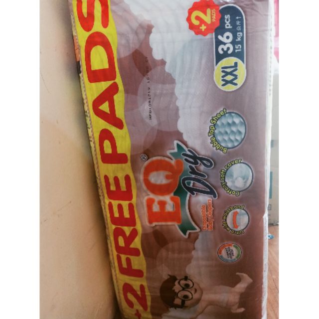 EQ dry XXL 36pcs +2 pads Shopee Philippines