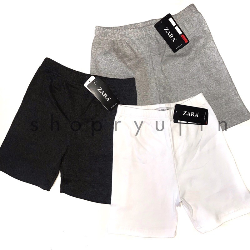 Zara Highwaisted Ribbed Biker Shorts Shopee Philippines