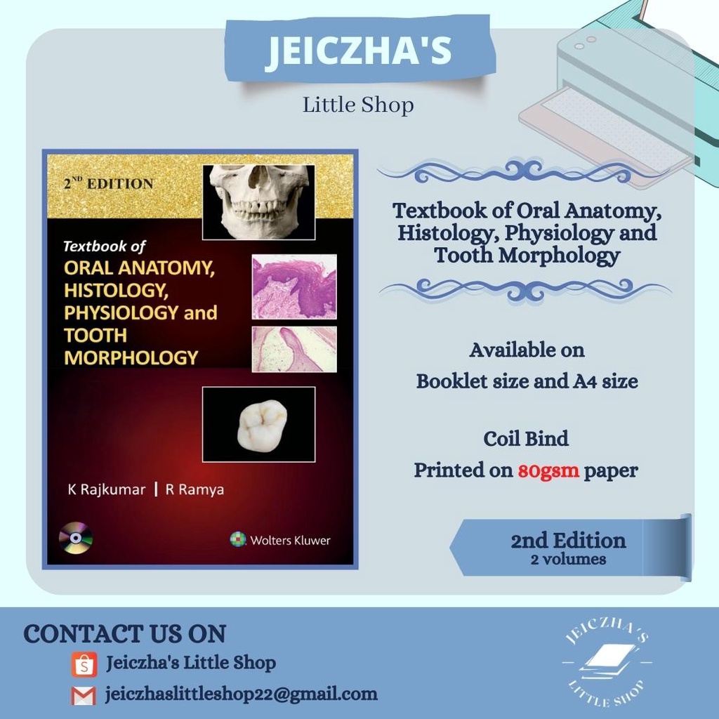 Textbook of Oral Anatomy, Histology, Physiology and Tooth Morphology