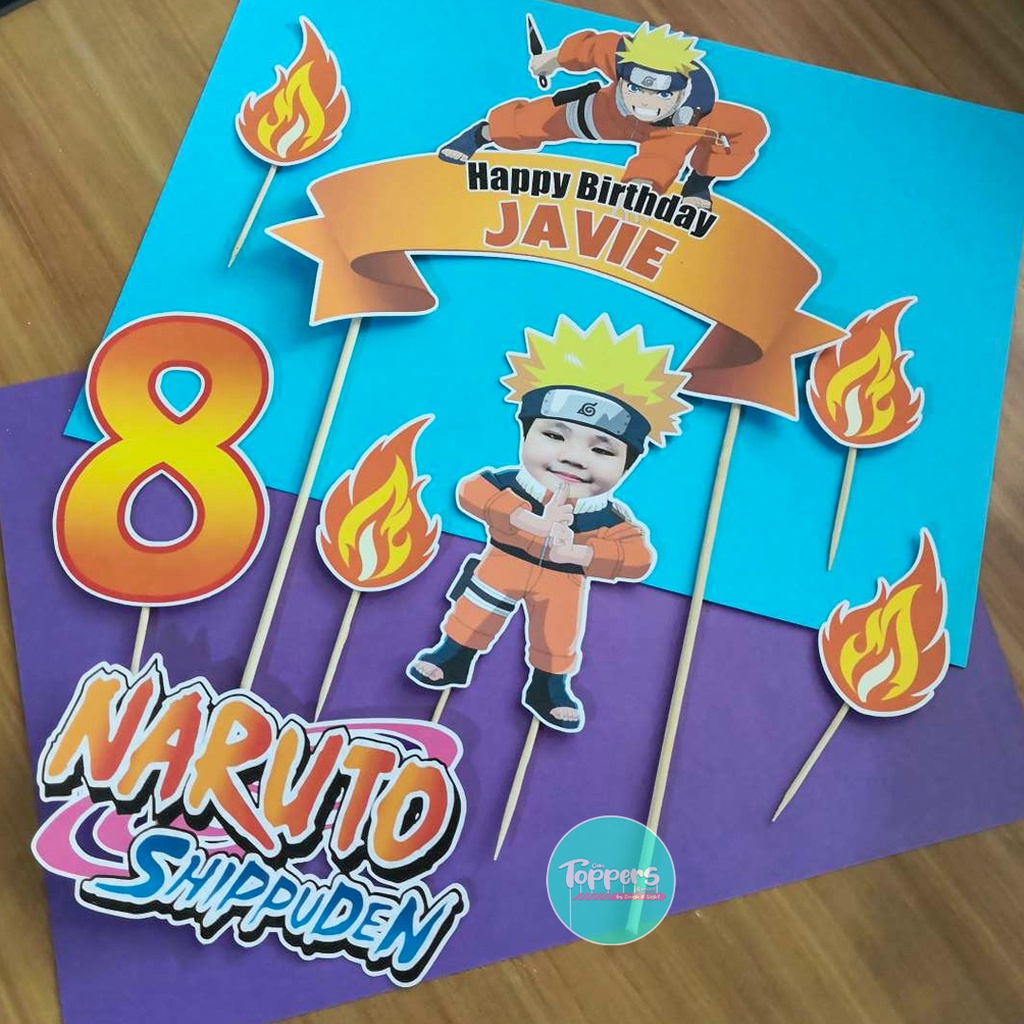 Naruto Cake and Cupcake Toppers Set Personalized Shopee Philippines