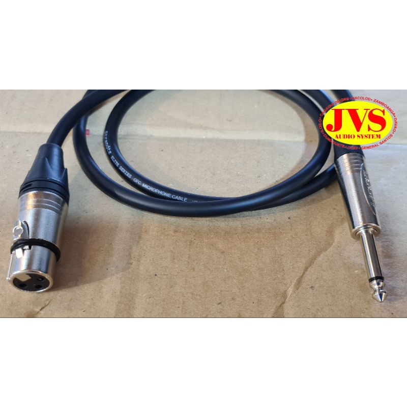 XLR Female to PL 1/4 Mono Connector Mic Cable Wire Shopee Philippines