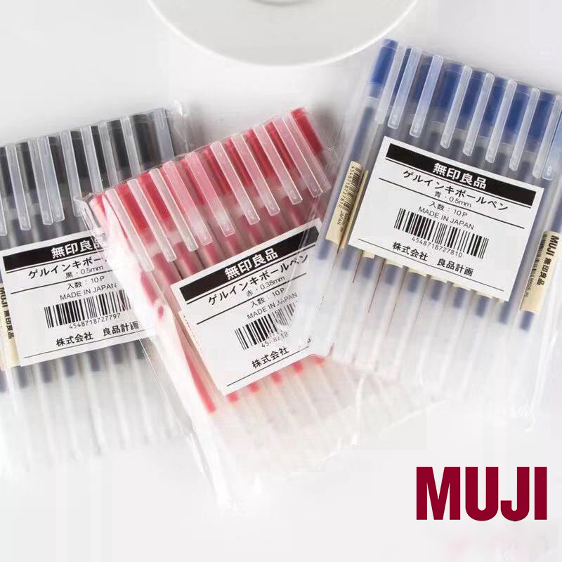 【ready stock】Japanese MUJI Gel Pen 0.38/0.5mm Black Ink Pen Office