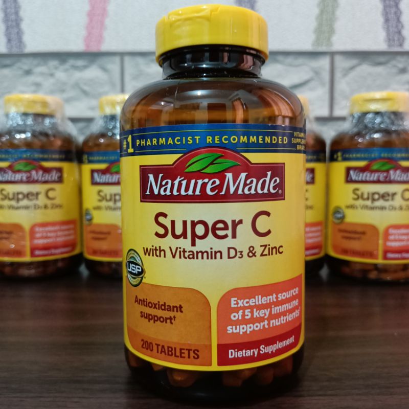 Nature Made Super C With D3 Zinc (200 tablets) SEE EXPIRY DATES
