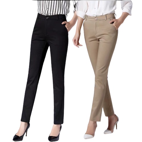 Black Slacks Pants for Women SXL Stretchable Officewear Formal Pants