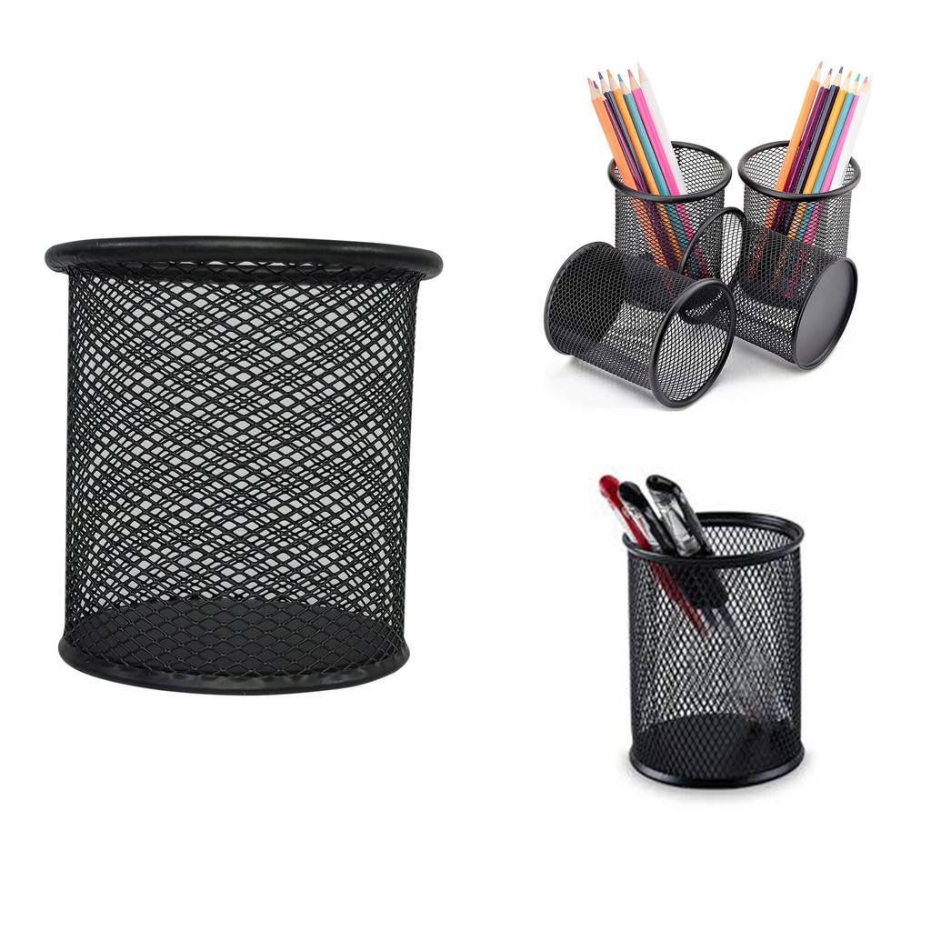 SR. Ballpen Pen Pencil Holder Container Office Desk Organizer Metal