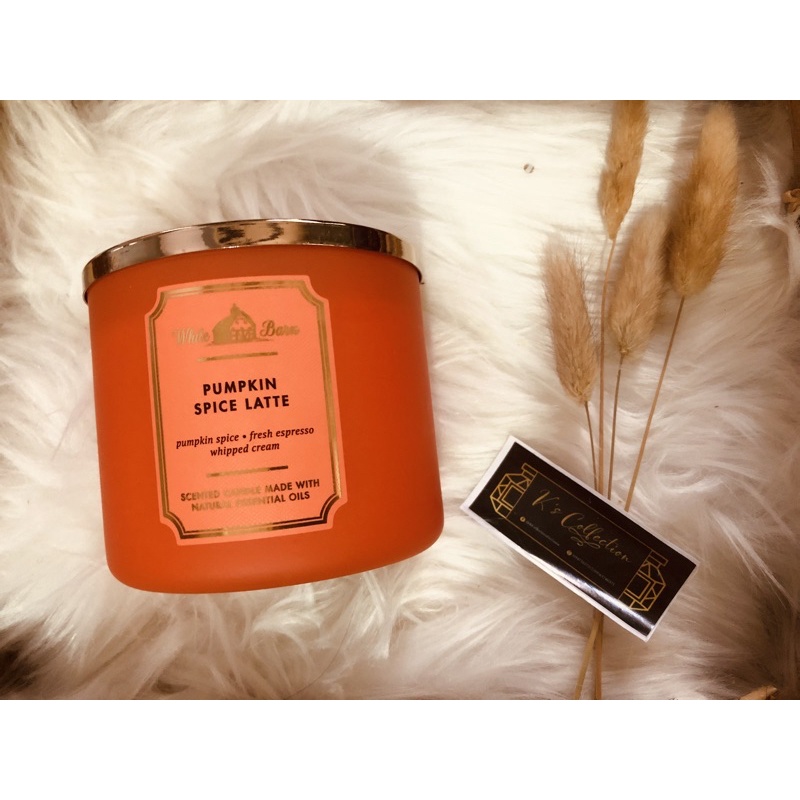 BathAndBodyWorks Pumpkin Spice latte 3 wick Candle Shopee Philippines