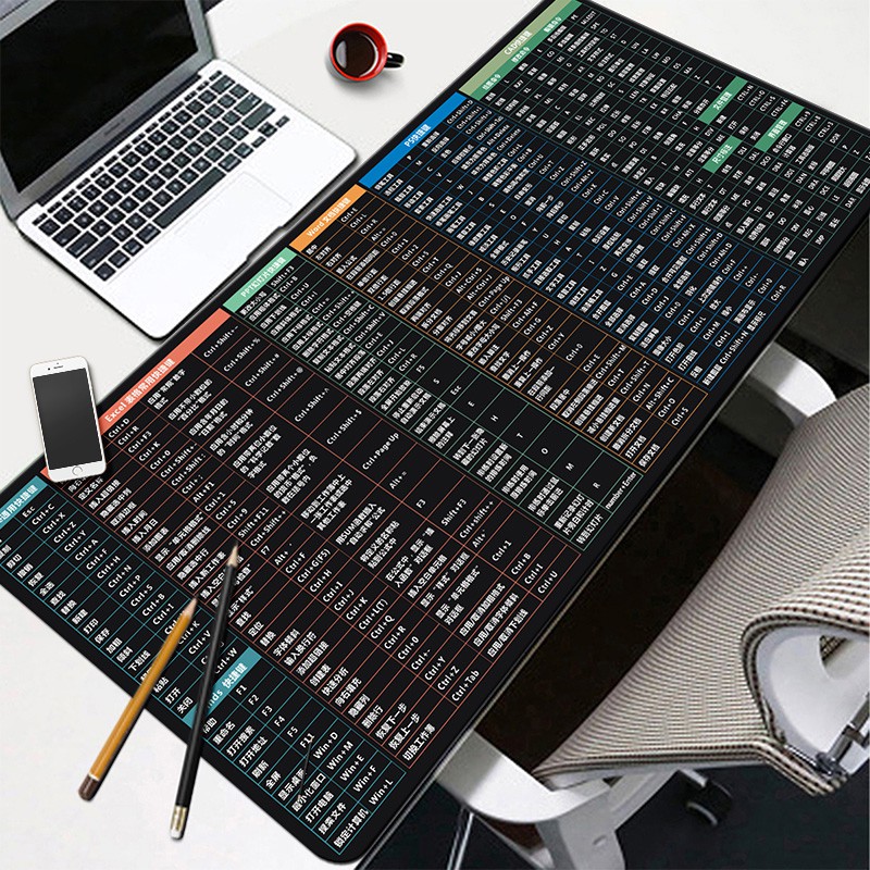 80CM x 30CM super shortcut key mouse pad Office PS CAD Dedicated