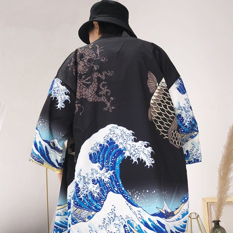 【Ukiyoe】2020 kimono man yukata men Japanese streetwear samurai costume