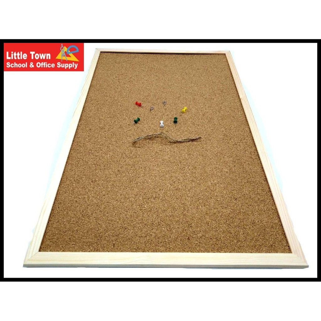 40cm X 60cm Cork Board Wooden Frame (604) Shopee Philippines