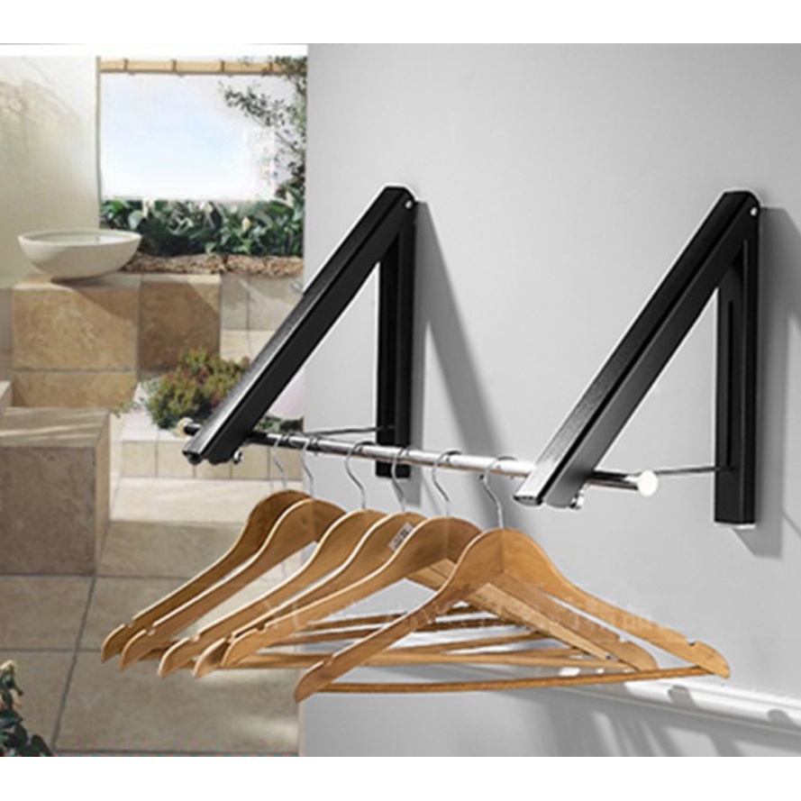 Portable Folding Wall Hanging Clothes Rack Retractable Clothes Rack Waterproof Clothes Rack 056