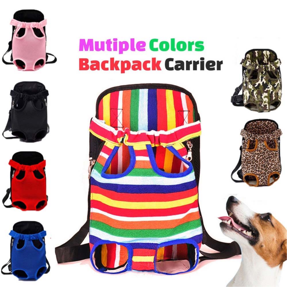 COD Front Dog Pet Carrier Dog Front Chest Backpack Five Holes Backpack