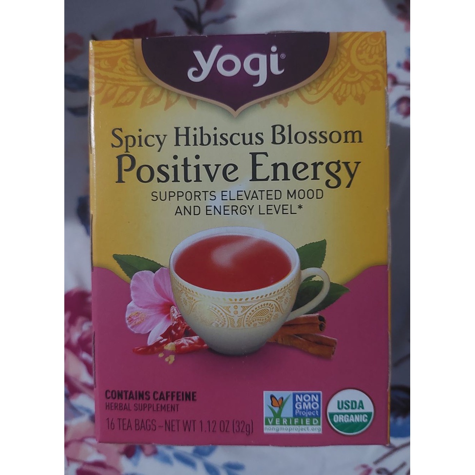 Yogi Spicy Hibiscus Blossom Positive Energy Tea (16 Tea Bags, Caffeine