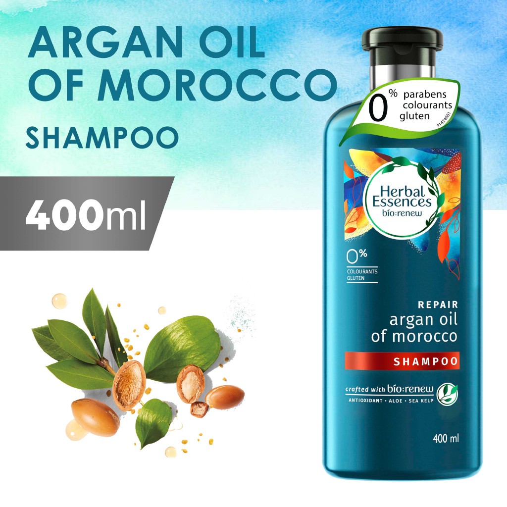 Herbal Essences BioRenew Repairing Argan Oil of Morocco Shampoo (400mL) Shopee Philippines