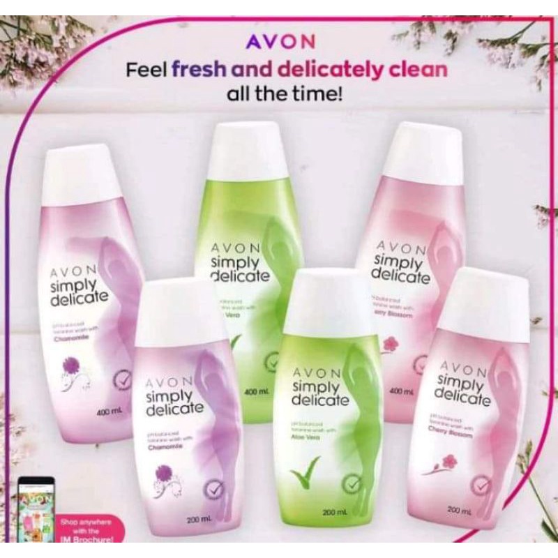AVON SIMPLY DELICATE pHBALANCED FEMININE WASH 200ml Shopee Philippines