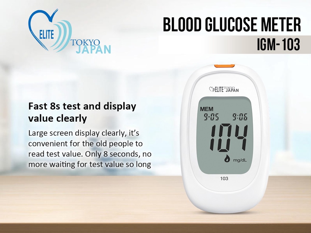 Indoplas Elite Blood Glucose Meter Monitoring System IGM103