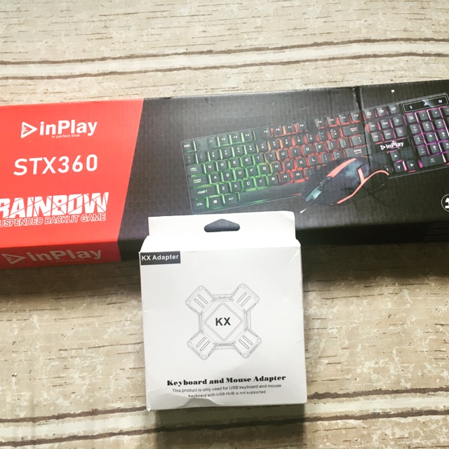 KX USB Game Controller Converter with Gaming Keyboard & Mouse Adapter