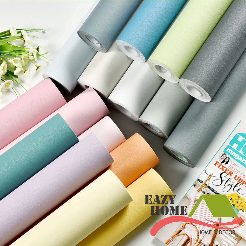EHOME Solid Color Luxury Style Wall Paper 10 Meters Self Adhesive