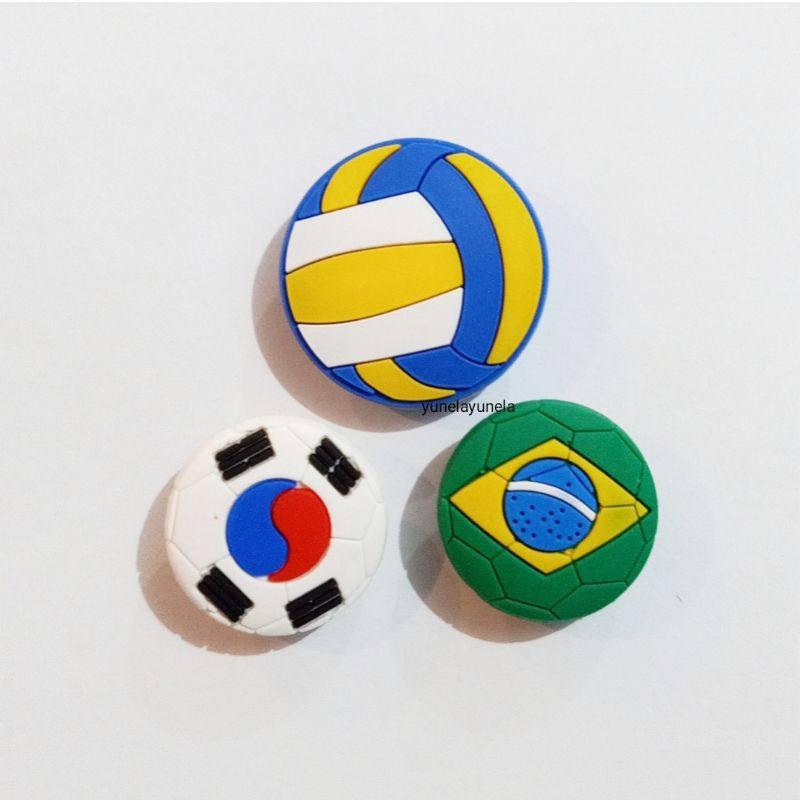 Shoe Charms Clogs Pins Accessory jibbitz Volleyball Korea Brazil