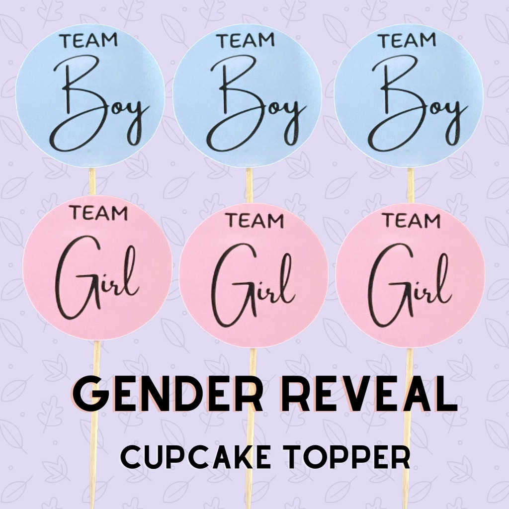 TEAM BOY OR GIRL GENDER REVEAL Cupcake Topper Shopee Philippines