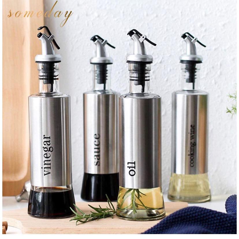 Someday 300Ml Olive Oil Dispenser Bottle Stainless Steel Oil Vinegar