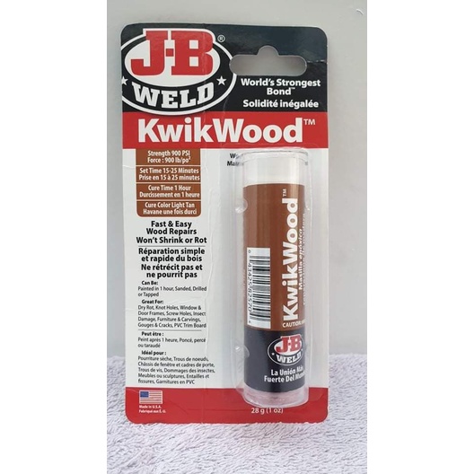 JB WELD EPOXY PUTTY,KWIKWOOD, STICK,1 OZ. Shopee Philippines