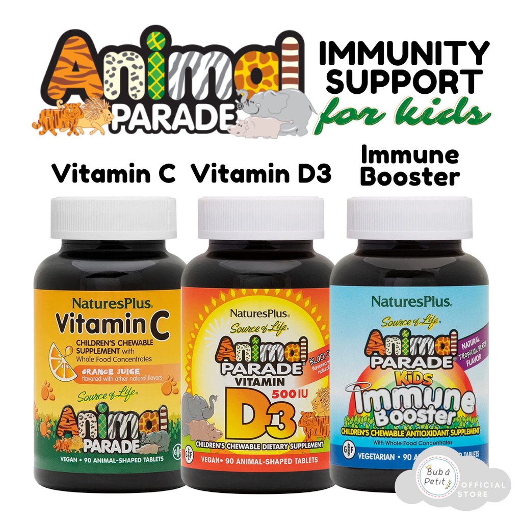 Animal Parade Kids Vitamin C D3 Zinc Probiotics Kids Immunity Toddlers