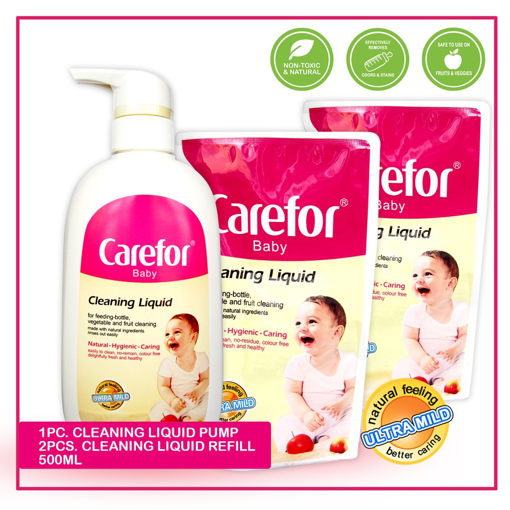 Baby Bottle Cleanser / Cleaning Liquid (2 refill &1Pump 500ml each