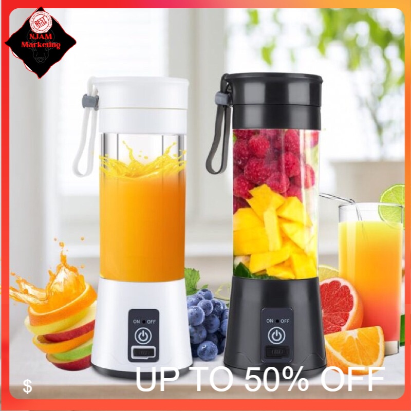 NJM Food Processor Portable Blender Mini Fruit Juicer USB Rechargeable