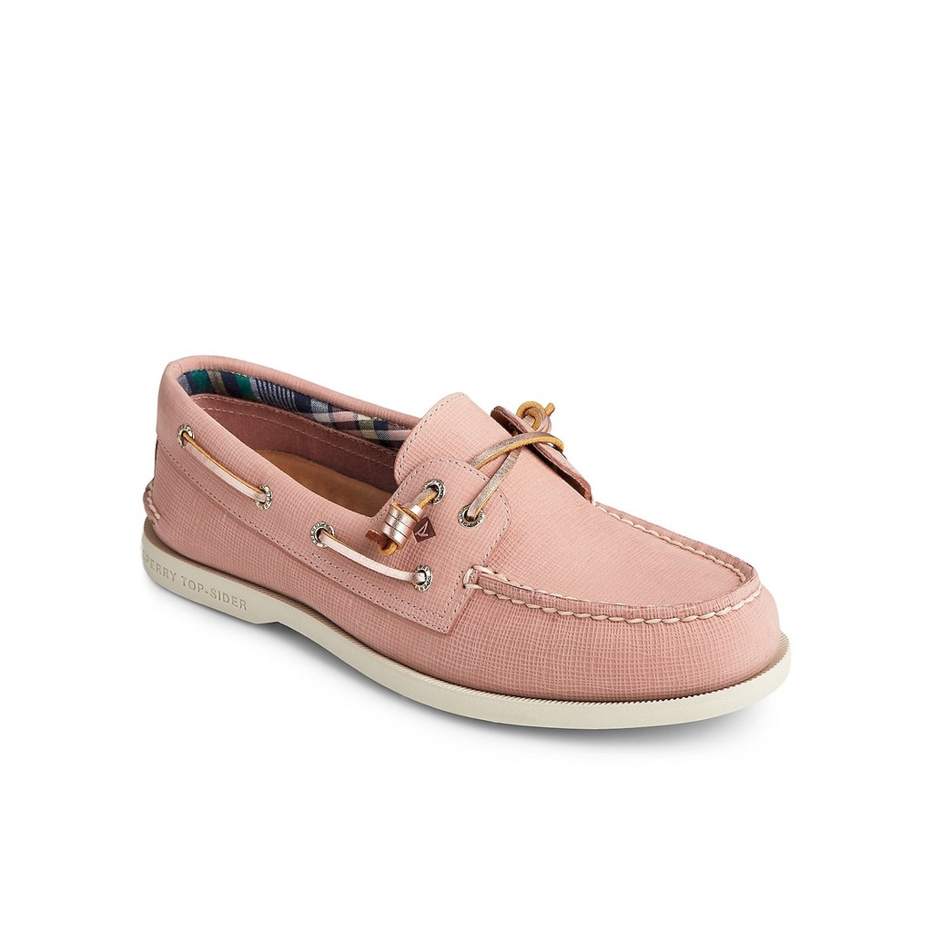 Sperry Women's Authentic Original Plushwave Saffiano Metallic Leather
