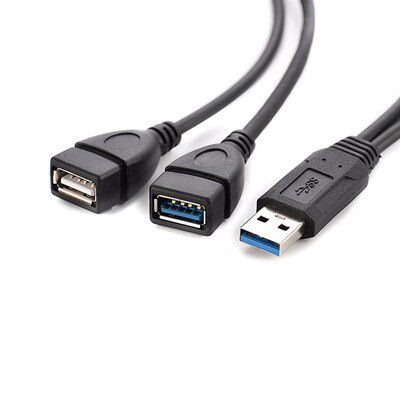USB 3.0 Splitter Cable USB 3.0 Male To Dual USB A Female Jack Y Hub USB