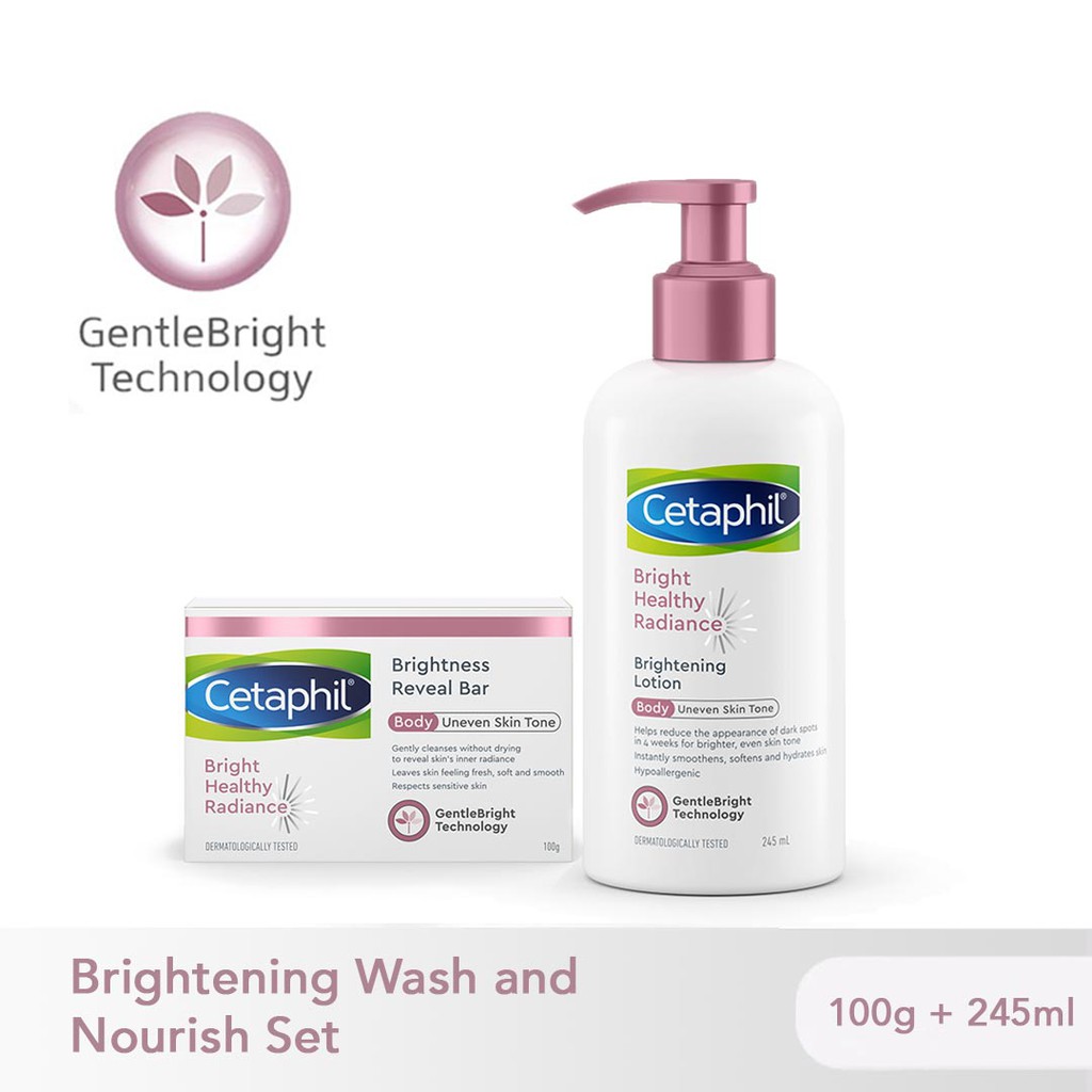 Cetaphil Radiance Routine Body Set (Brightness Reveal Bar 100g + Brightening Lotion 245ml
