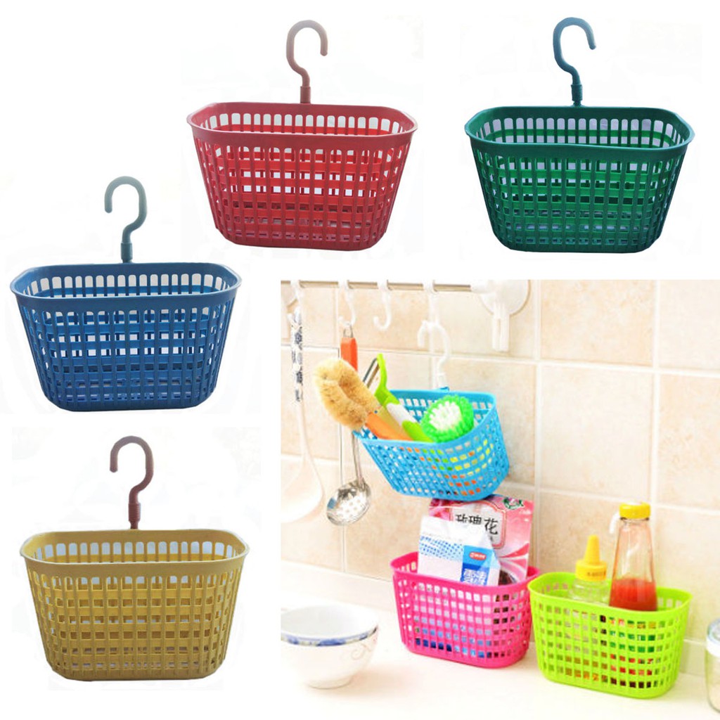GENEVA888 1pc. Plastic Hanging Storage Basket Toiletries