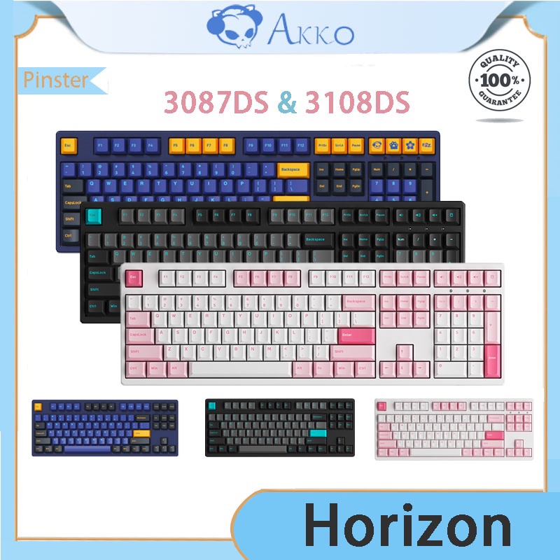 Akko 3108ds Horizon Mechanical Keyboard Wired 87/108 Keys, Gaming