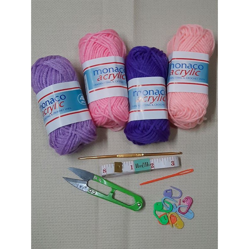Crochet Beginner Kit/Set Acrylic Yarn Shopee Philippines