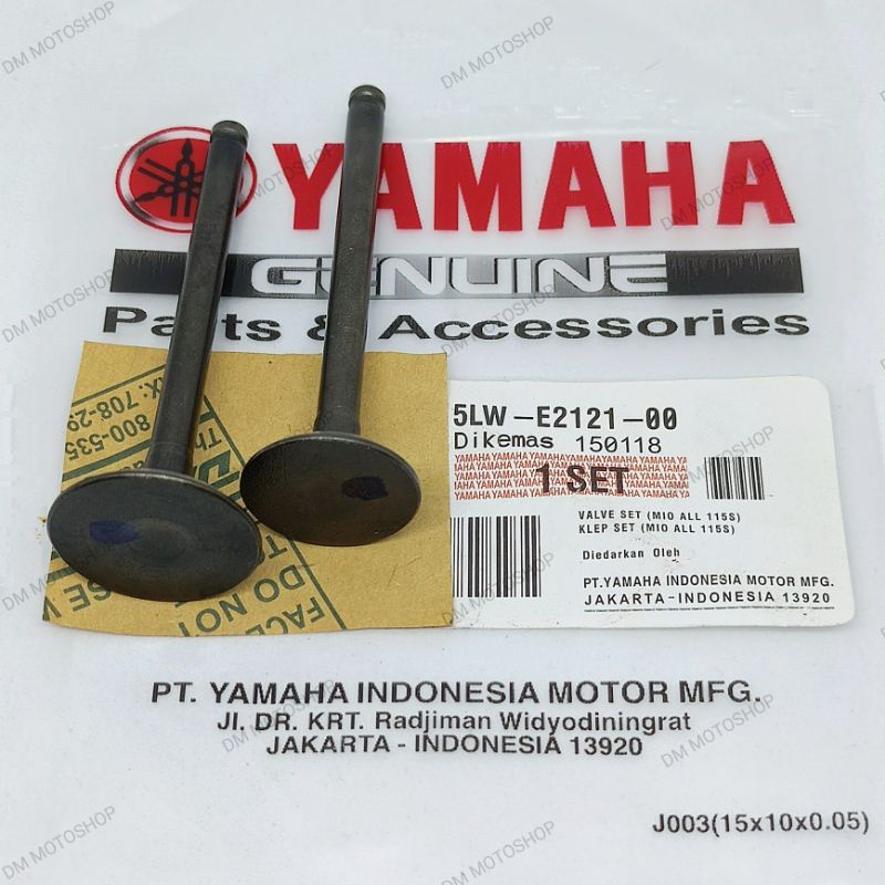 Yamaha Valve Set (In & Exhaust valve) Mio Sporty/Fino Carb/Nouvo/Soul
