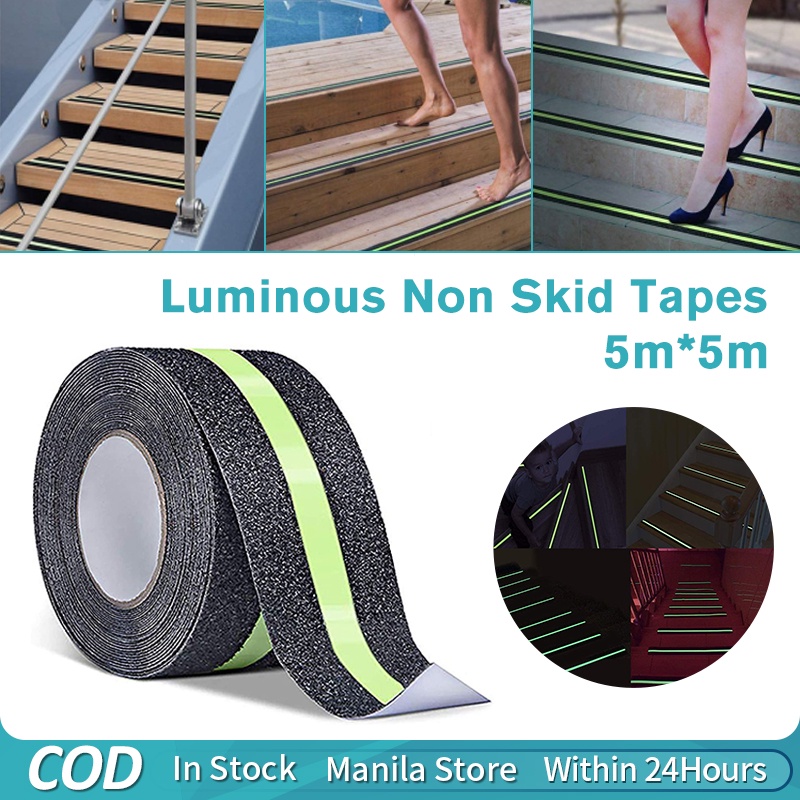 5CM*5M Luminous Tape Safety AntiSlip Grip Tape Strips for Indoor