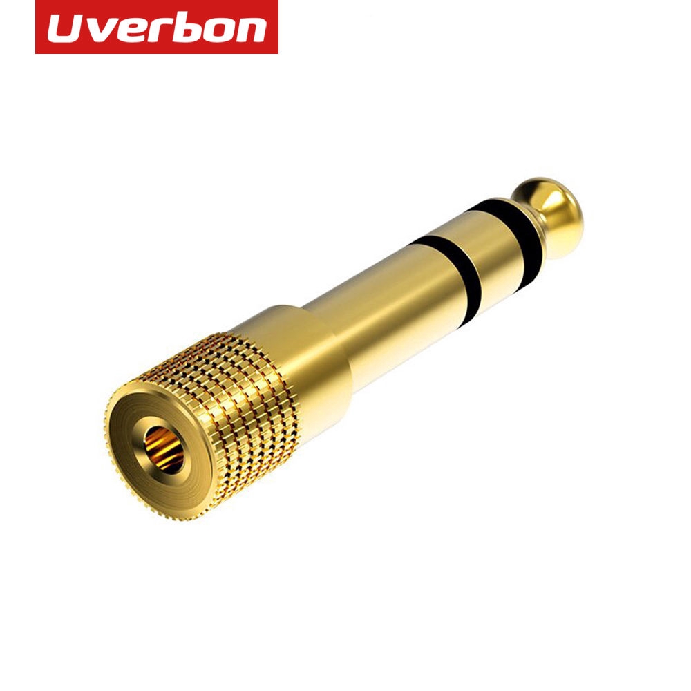 6.35mm Male to 3.5mm Female Adapter 6.35 plug Stereo to 3