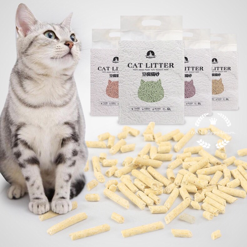 [Pet Shop]Cat Litter Sand 6L Food Grade Plant Tofu Residue Made