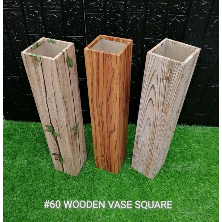 Wooden Flower Vase square 60 11cm*58cm Shopee Philippines