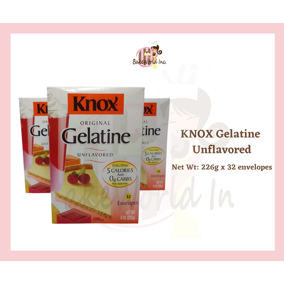 KNOX Gelatine Unflavored 226g (32 envelopes) Shopee Philippines