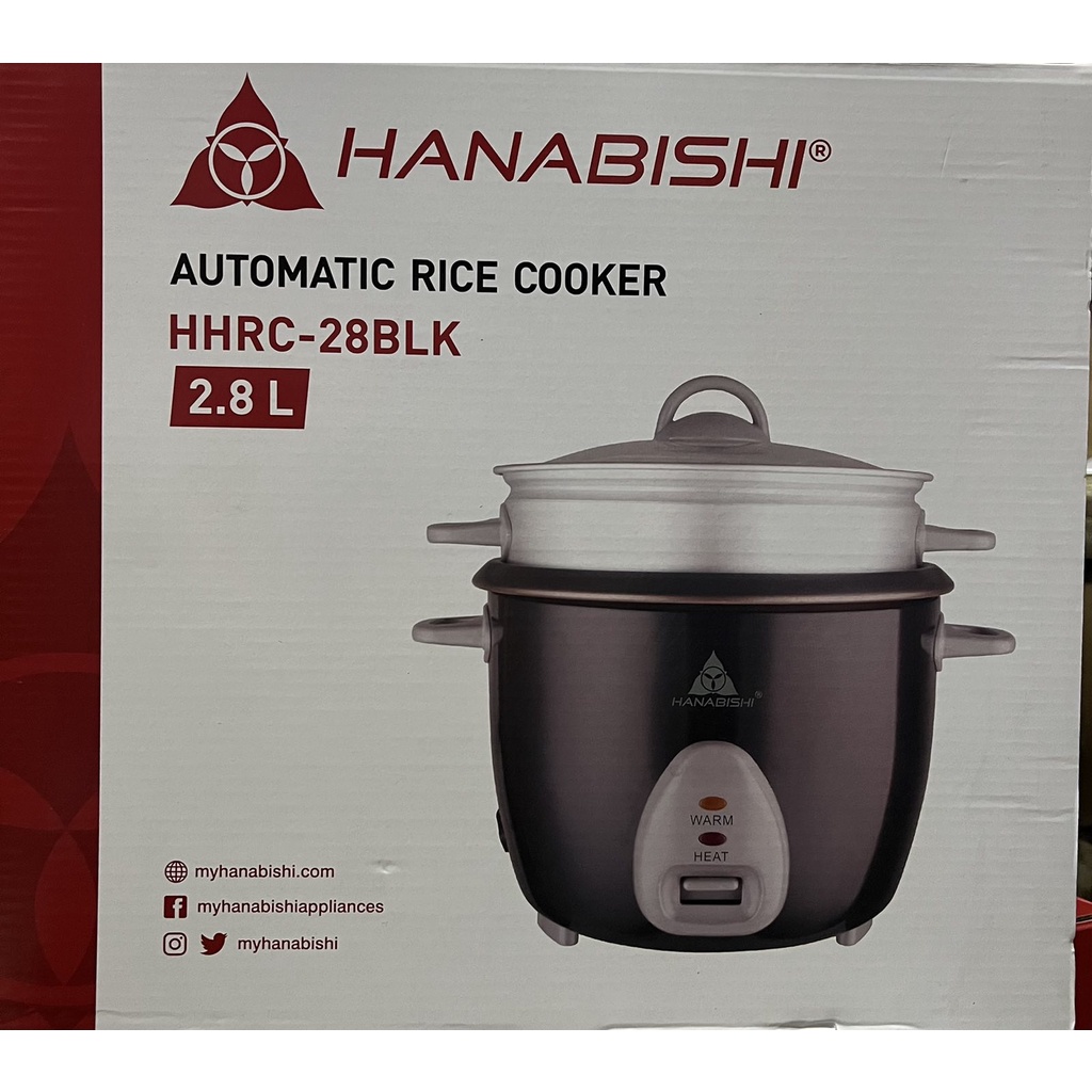 Hanabishi Rice Cooker 2.8 Liters HHRC28BLK Shopee Philippines