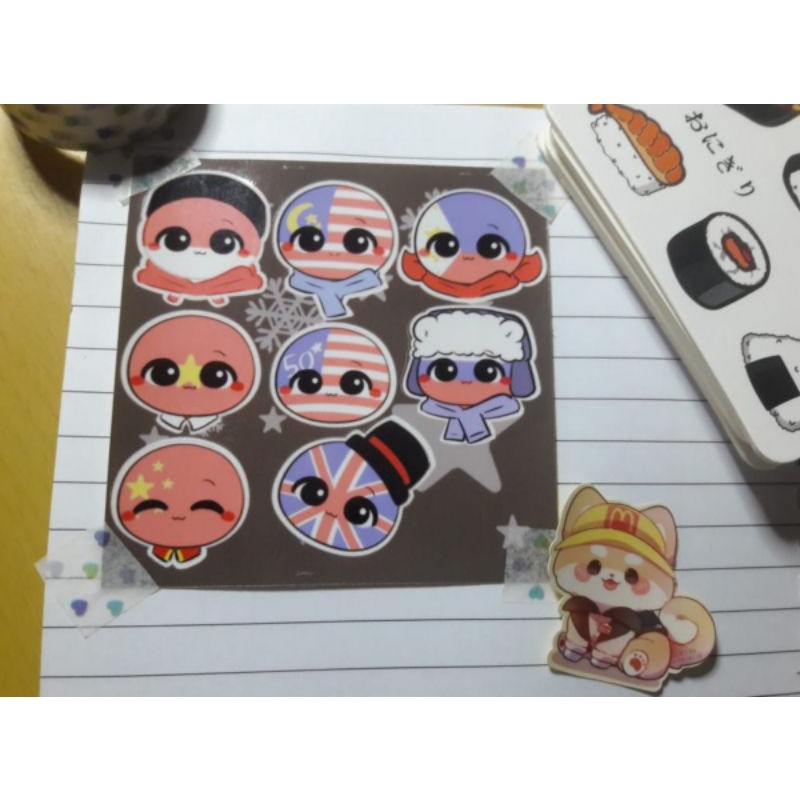 New CUTE COUNTRYHUMANS STICKER SET Shopee Philippines