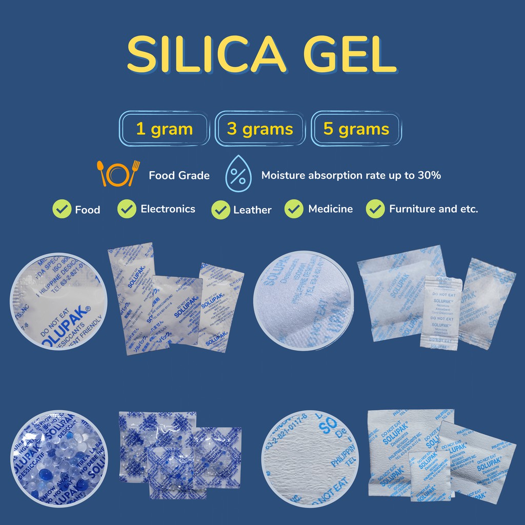 Silica Gel Desiccant (NonWoven/Paper/OpaquePlastic/Clear Plastic