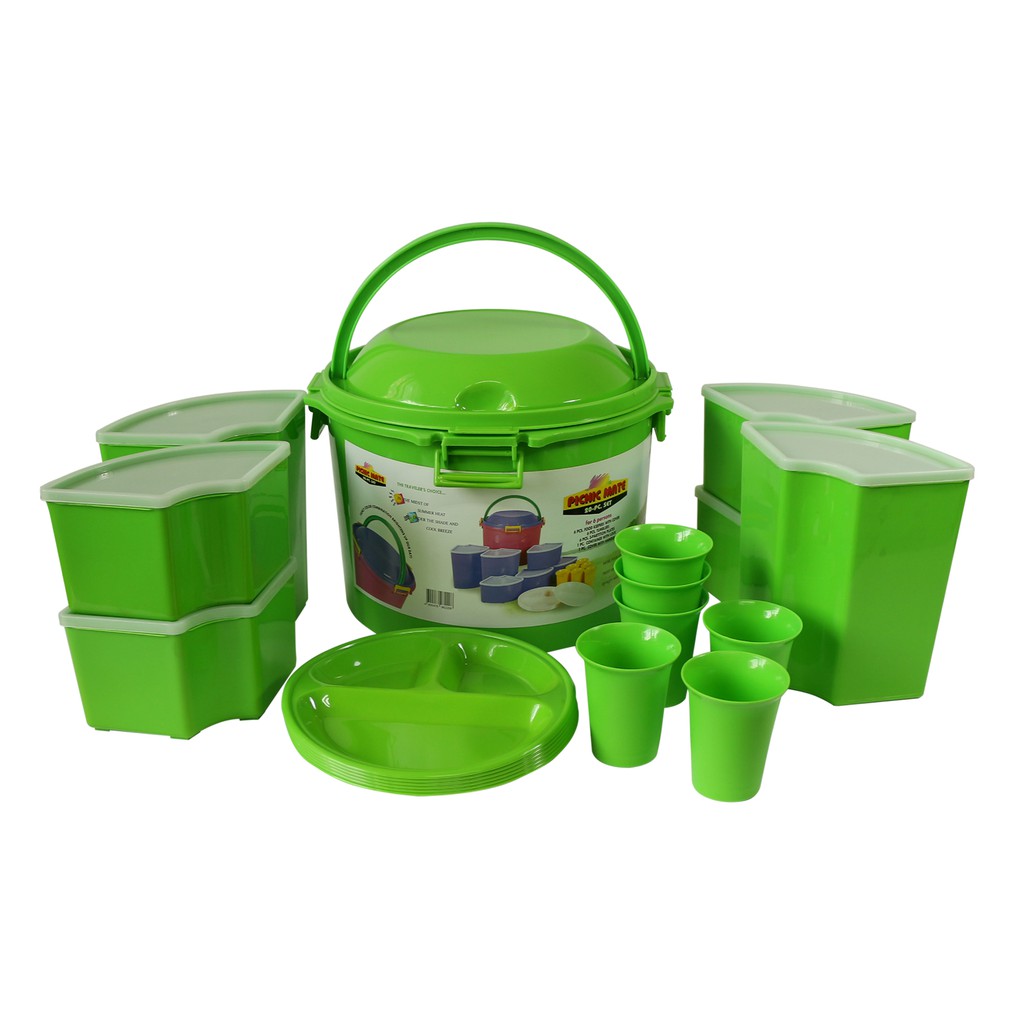 Sunnyware Picnic Mate 9822A 20 Piece Set (Green) Shopee Philippines