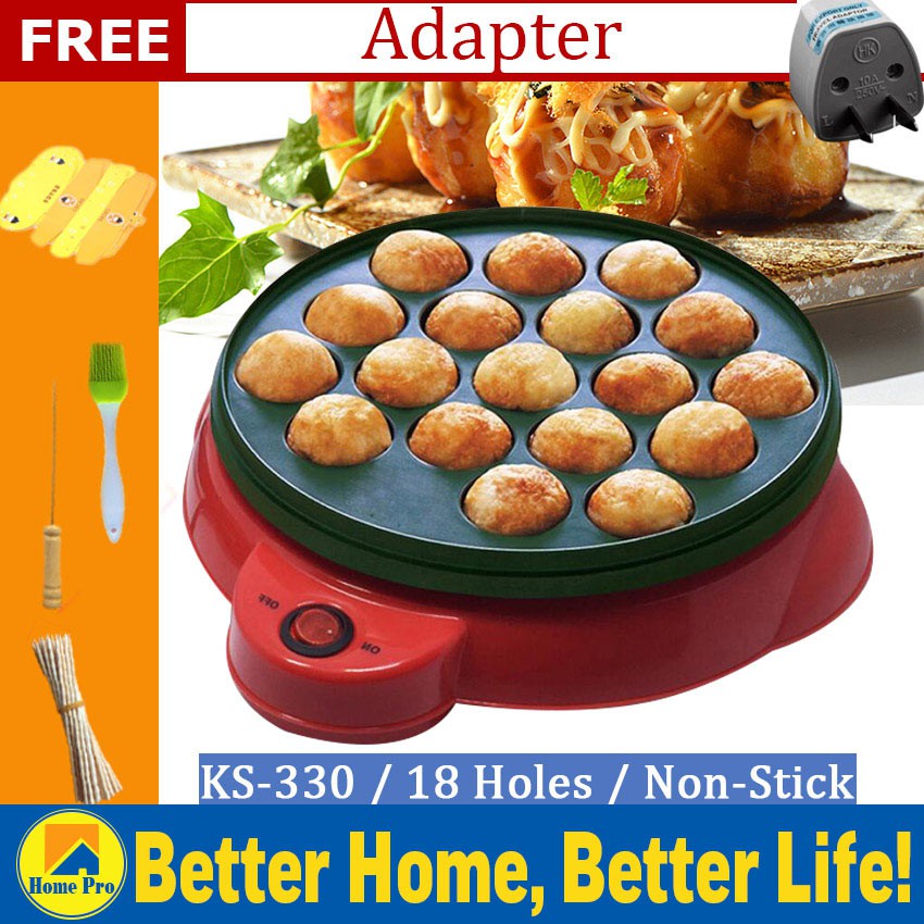 Takoyaki Pan Takoyaki Maker 18 Holes Baking Forms Mold Pan Electric